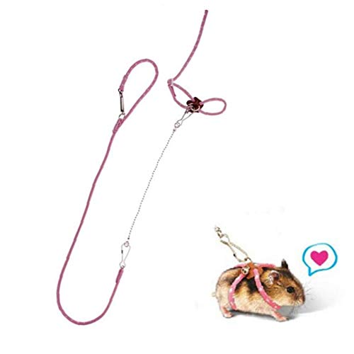 CULER Haustier-Ratte-Maus Harness Einstellbare Seil Frettchen Hamster Finder Bell-Leine-Blei (zufällige Farbe) von CULER