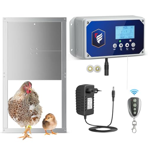 Automatische Hühnerklappe mit Zeit,elektrische Hühnerklappe automatisch,Hühnerstall mit Fernbedienung und Timer und lichtempfindlich,4 kg Zugkraft mit Hühnerstalltür aus Aluminium Automatische Hühnerklappe mit Zeit,elektrische Hühnerklappe automatisch,Hühnerstall mit Fernbedienung und Timer und lichtempfindlich,4 kg Zugkraft mit Hühnerstalltür aus Aluminium von CUPCHID