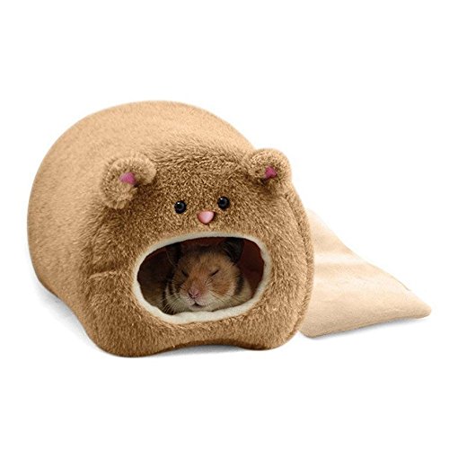 CURTT Ratten-Hamster-Winter-warme haengende Kaefig-Haengematte-niedliches Baeren-Haus mit Bett-Matte Fuer kleine Pelztiere von CURTT