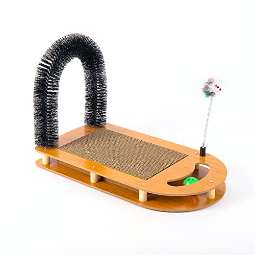 Kratzbrett für Katzen, langlebig, aus Karton mit Bogen und Spielzeug, selbstpflegendes Katzenspielzeug für drinnen und draußen Kratzbrett für Katzen, langlebig, aus Karton mit Bogen und Spielzeug, selbstpflegendes Katzenspielzeug für drinnen und draußen von CUSIKAUA