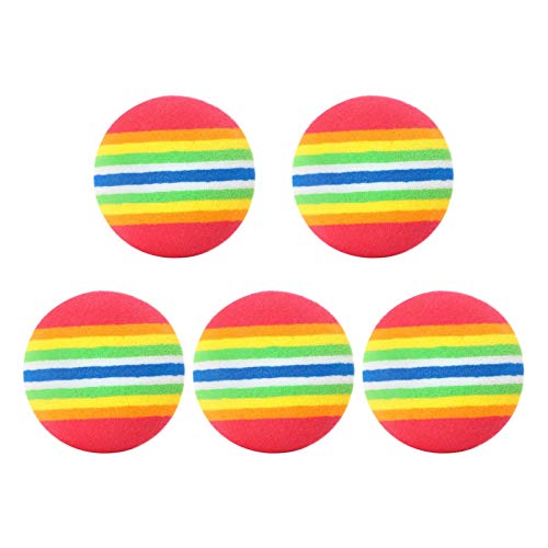 CUSROS 1/5 / 10Pcs Eva Rainbow Stripes Muster Schaum Hüpfball Katzenspielzeug Kauspielzeug Geschenk Für Ihr Haustier Mehrfarbig 5St CUSROS 1/5 / 10Pcs Eva Rainbow Stripes Muster Schaum Hüpfball Katzenspielzeug Kauspielzeug Geschenk Für Ihr Haustier Mehrfarbig 5St von CUSROS