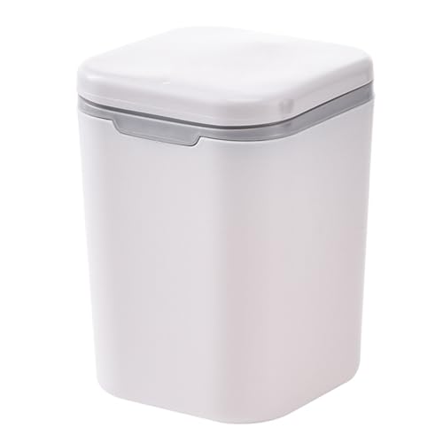 CUSROS Abfalleimer, Klappdeckel, Schreibtisch, moderner Mini-Mülleimer mit Schreibtisch-Mülleimer für stabile Platzierung, große Kapazität, abnehmbarer, rutschfester Korb, Weiß CUSROS Abfalleimer, Klappdeckel, Schreibtisch, moderner Mini-Mülleimer mit Schreibtisch-Mülleimer für stabile Platzierung, große Kapazität, abnehmbarer, rutschfester Korb, Weiß von CUSROS