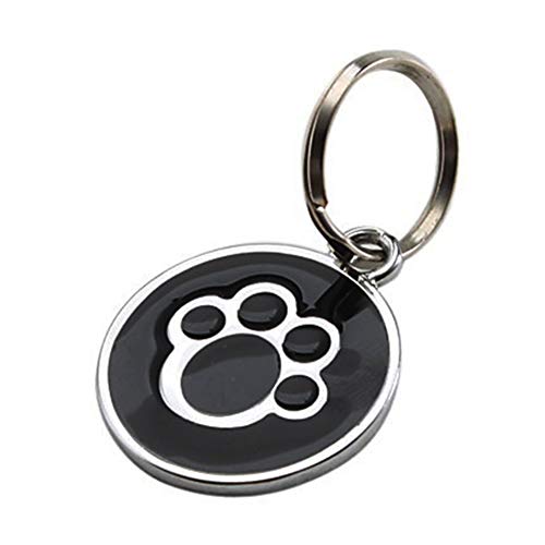 CUSROS Anti-Lost Puppy Dog Katzenhalsband ID Tags Anhänger Mini Claw Print Leine Trainingsseil Einfache Kontrolle Für Das Gehen Im Freien Schwarz Einheitsgröße von CUSROS