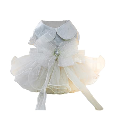 CUSROS Bequemes Tüll-Haustierkleid, mehrlagiges Mesh-Hundeprinzessinkleid, atmungsaktive Fliege, Hochzeit, Frühling und Sommer, mit Druckknopf für kleine und mittelgroße Hunde Xs CUSROS Bequemes Tüll-Haustierkleid, mehrlagiges Mesh-Hundeprinzessinkleid, atmungsaktive Fliege, Hochzeit, Frühling und Sommer, mit Druckknopf für kleine und mittelgroße Hunde Xs von CUSROS