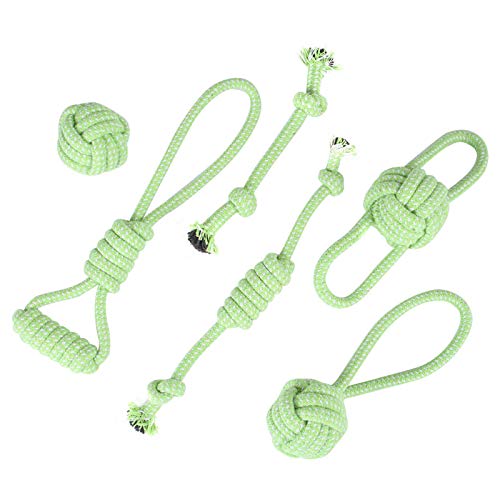 CUSROS Bunte bissfeste Baumwoll-Ball Strickknoten Seil interaktive Katzen Kauspielzeug Geschenk für Ihr Haustier 4 28 Stück # von CUSROS