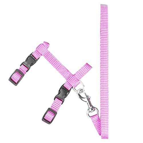 CUSROS Cat Dog Traktionsseil, Verstellbarer Brustgurt Cat Kitten Walking Harness Leash Einfache Steuerung Für Das Gehen Im Freien Rosa CUSROS Cat Dog Traktionsseil, Verstellbarer Brustgurt Cat Kitten Walking Harness Leash Einfache Steuerung Für Das Gehen Im Freien Rosa von CUSROS