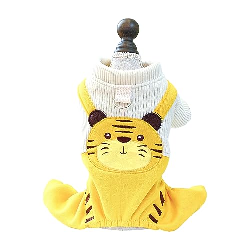 CUSROS Coole Hunde-Outfits, Haustier-Overall, süße gelbe Tiger-Latzhose, feine Verarbeitung, atmungsaktiv, einfach zu tragen für besondere Anlässe, Feiern, zum An- und Ausziehen Gelb M CUSROS Coole Hunde-Outfits, Haustier-Overall, süße gelbe Tiger-Latzhose, feine Verarbeitung, atmungsaktiv, einfach zu tragen für besondere Anlässe, Feiern, zum An- und Ausziehen Gelb M von CUSROS