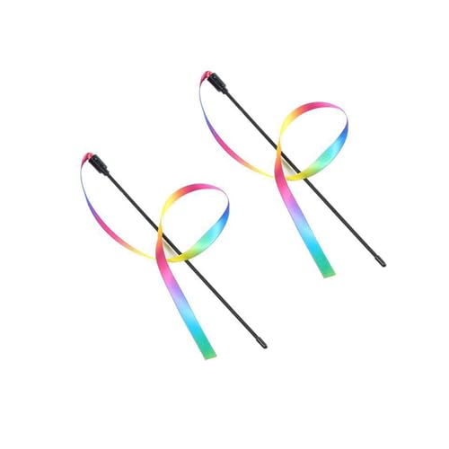 CUSROS Interaktives Katzenspielzeug, buntes Gurtband, 2 Stück, Stick, doppelseitig, Regenbogenfarben, Kratzfest, bissfest C CUSROS Interaktives Katzenspielzeug, buntes Gurtband, 2 Stück, Stick, doppelseitig, Regenbogenfarben, Kratzfest, bissfest C von CUSROS