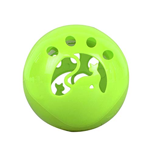 CUSROS LED Sound Flashing Lustige Rolling Bell Ball Interaktives Training Kauspielzeug Geschenk Für Ihr Haustier Grün Einheitsgröße von CUSROS