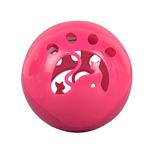 CUSROS LED Sound Flashing Lustige Rolling Bell Ball Interaktives Training Kauspielzeug Geschenk Für Ihr Haustier rot Einheitsgröße von CUSROS