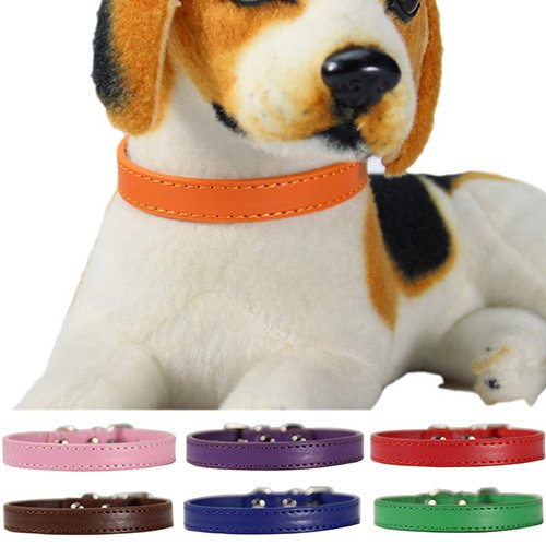 CUSROS Mode Verstellbare Kunstleder Einfarbig Hund Katze Welpen Halsriemen Haustier Halsband Band Geschenk Für Ihr Haustier Rose M. CUSROS Mode Verstellbare Kunstleder Einfarbig Hund Katze Welpen Halsriemen Haustier Halsband Band Geschenk Für Ihr Haustier Rose M. von CUSROS