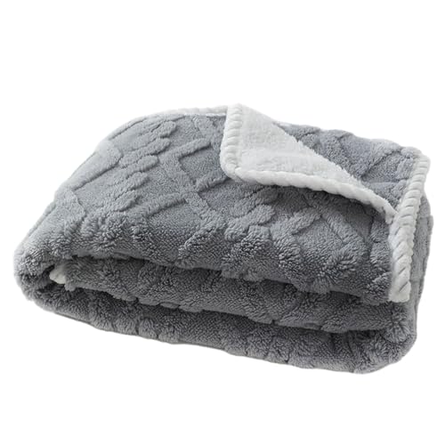 CUSROS Strapazierfähige Haustierdecke aus Plüsch, groß, dick, warm, wasserdicht, maschinenwaschbar, weich, gemütlich, rechteckig, für den Winter, für Hunde und Katzen, Bettüberwurf, Schlafdeckenz Gra CUSROS Strapazierfähige Haustierdecke aus Plüsch, groß, dick, warm, wasserdicht, maschinenwaschbar, weich, gemütlich, rechteckig, für den Winter, für Hunde und Katzen, Bettüberwurf, Schlafdeckenz Gra von CUSROS