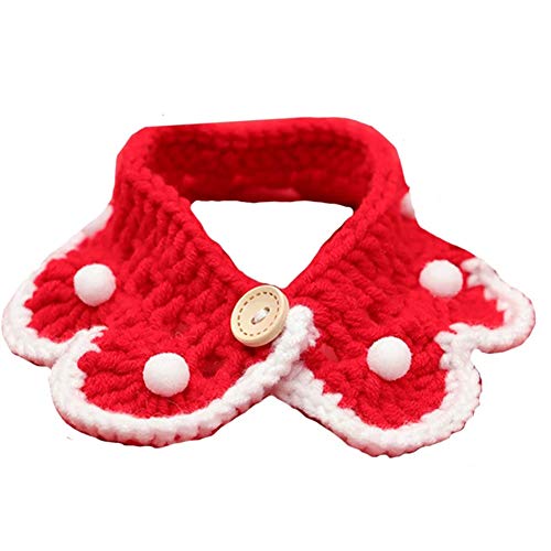 CUSROS Weihnachts-Halsband für kleine Tiere, Geschenk für Ihr Haustier, Rot, Größe S von CUSROS