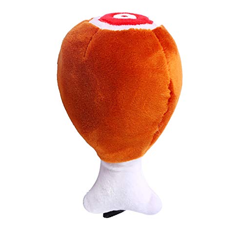 CUSROS Welpe Hund Huhn Bein Plüsch Quietschen Kauen Interaktives Spielzeug Haustier Spielzeug Geschenk Braun Einheitsgröße CUSROS Welpe Hund Huhn Bein Plüsch Quietschen Kauen Interaktives Spielzeug Haustier Spielzeug Geschenk Braun Einheitsgröße von CUSROS