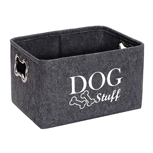 Hundespielzeug-Aufbewahrungsbehälter, Filz-Haustierkörbe, Hundespielzeug-Aufbewahrungsbox mit knochenförmigem Metallgriff, Hundespielzeug-Aufbewahrungskörbe, zusammenklappbare Hundespielzeug- Dun Hundespielzeug-Aufbewahrungsbehälter, Filz-Haustierkörbe, Hundespielzeug-Aufbewahrungsbox mit knochenförmigem Metallgriff, Hundespielzeug-Aufbewahrungskörbe, zusammenklappbare Hundespielzeug- Dun von CUSROS