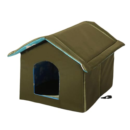 Katzen- und Hundehaus, zusammenklappbares Haustierhaus mit Reißverschluss, verschleißfest, wasserdicht, wiederverwendbar, für drinnen und draußen, Katzenunterschlupf, Haustierzelt, Nest, trag Gr von CUSROS