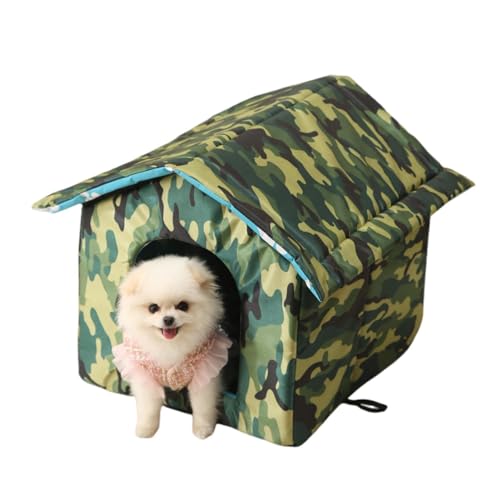 Katzen- und Hundehaus, zusammenklappbares Haustierhaus mit Reißverschluss, verschleißfest, wasserdicht, wiederverwendbar, für drinnen und draußen, Katzenunterschlupf, Haustierzelt, Nest, trag Meh Katzen- und Hundehaus, zusammenklappbares Haustierhaus mit Reißverschluss, verschleißfest, wasserdicht, wiederverwendbar, für drinnen und draußen, Katzenunterschlupf, Haustierzelt, Nest, trag Meh von CUSROS