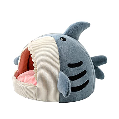 Katzennest, Hai-Form, großer Mund, dickes Tier, warme Ruhe, halbgeschlossen, Mini-Haus für warmes Schlafen – #2 von CUSROS