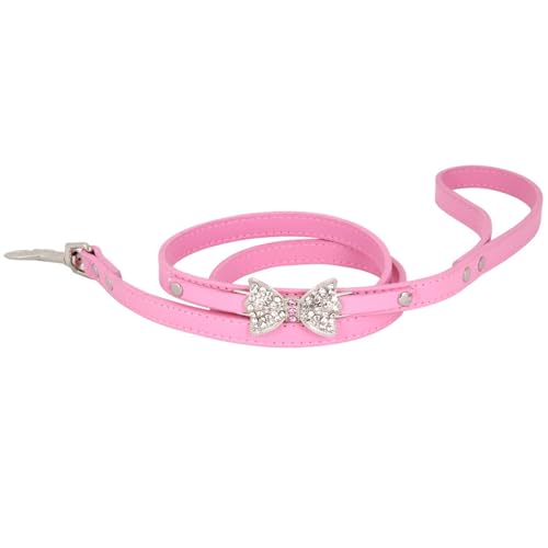 CUSROS Modische Hundeleine mit Strasssteinen, Kunstleder, Haustier, 360 Grad drehbarer Legierungshaken, langlebiges, mit Strasssteinen Verziertes Zugseil für Hunde Rosa M CUSROS Modische Hundeleine mit Strasssteinen, Kunstleder, Haustier, 360 Grad drehbarer Legierungshaken, langlebiges, mit Strasssteinen Verziertes Zugseil für Hunde Rosa M von CUSROS