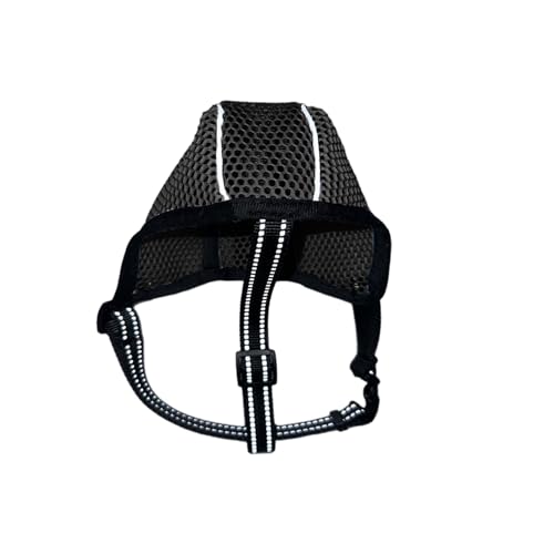 CUSROS Mundschutz für Hunde, langlebig, verstellbar, atmungsaktives Netzgewebe, für Beißkontrolle, Fellpflege, Größe bequem Schwarz M von CUSROS