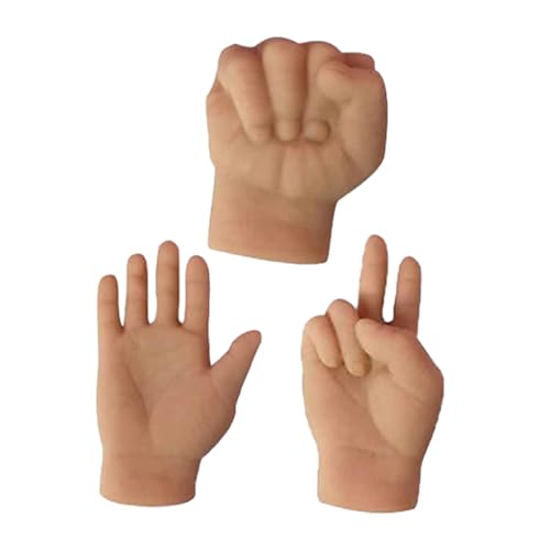 Winziger Handschuh, kleine Fingerhandschuhe, 3 Stück, winzige Finger-Hand, Katzenspielzeug, Steinpapier-Scherenform, 3 Stück von CUSROS