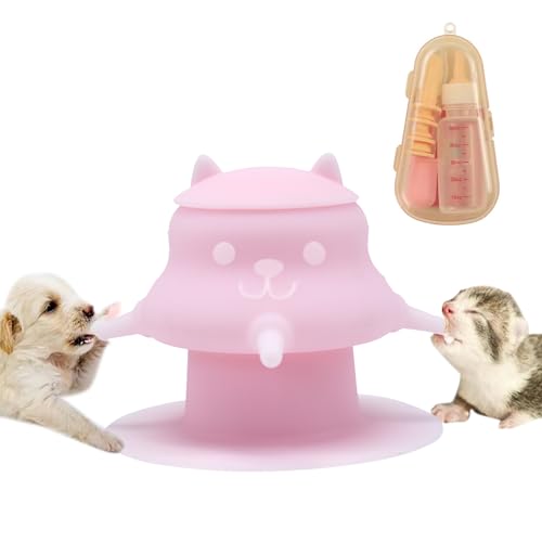 CUTENNIOU 230 ml Welpenflaschen zum Stillen von Welpenmilch – Premium-Silikon-Stillstation mit 4 Nippeln, Welpenfutterspender für mehrere Welpen – Wundernippel für Kaninchen, Kätzchen CUTENNIOU 230 ml Welpenflaschen zum Stillen von Welpenmilch – Premium-Silikon-Stillstation mit 4 Nippeln, Welpenfutterspender für mehrere Welpen – Wundernippel für Kaninchen, Kätzchen von CUTENNIOU