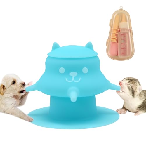 CUTENNIOU 230 ml Welpenflaschen zum Stillen von Welpenmilch – Welpen-Futterspender mit 4 Nippeln Premium-Silikon-Stillstation – Wundernippel für mehrere Welpen, Kaninchen, Kätzchen CUTENNIOU 230 ml Welpenflaschen zum Stillen von Welpenmilch – Welpen-Futterspender mit 4 Nippeln Premium-Silikon-Stillstation – Wundernippel für mehrere Welpen, Kaninchen, Kätzchen von CUTENNIOU