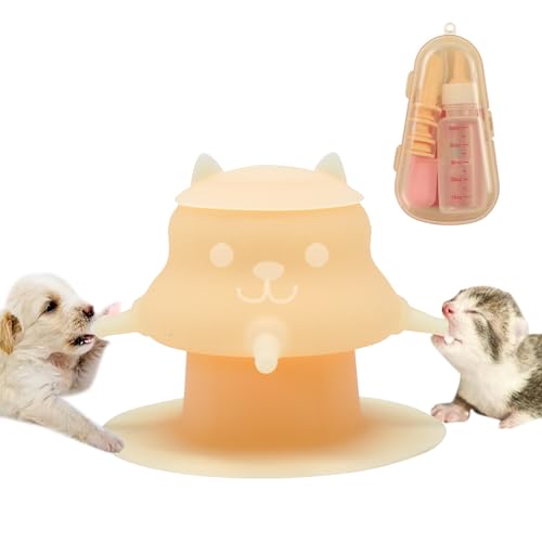 CUTENNIOU 230 ml Welpenflaschen zum Stillen von Welpenmilch – Welpen-Futterstation aus Premium-Silikon mit 4 Nippeln – Wundernippel für mehrere Welpen, Kaninchen, Kätzchen, Flaschenfütterungsset CUTENNIOU 230 ml Welpenflaschen zum Stillen von Welpenmilch – Welpen-Futterstation aus Premium-Silikon mit 4 Nippeln – Wundernippel für mehrere Welpen, Kaninchen, Kätzchen, Flaschenfütterungsset von CUTENNIOU