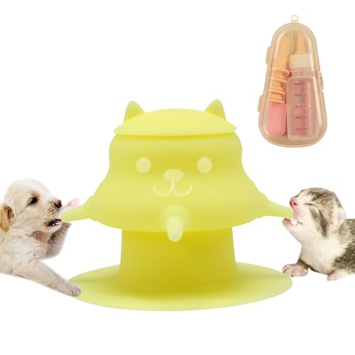 CUTENNIOU 230 ml Welpenflaschen zum Stillen von Welpenmilch – Welpen-Futterstation mit 4 Brustwarzen, Premium-Silikon-Stillstation – Wundernippel für mehrere Welpen, Kaninchen, Kätzchen CUTENNIOU 230 ml Welpenflaschen zum Stillen von Welpenmilch – Welpen-Futterstation mit 4 Brustwarzen, Premium-Silikon-Stillstation – Wundernippel für mehrere Welpen, Kaninchen, Kätzchen von CUTENNIOU