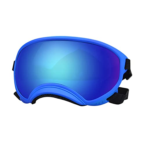 CUTIECLUB Haustierbrille Sonnenbrille, Hundebrille, winddicht, Anti-UV-Augenbekleidung, kühle Galssen für mittelgroße oder große Hunde, Blau von CUTIECLUB