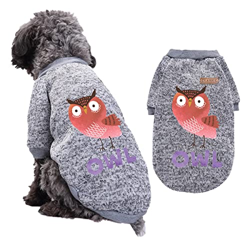 CUTIECLUB Haustierkostüme, Weihnachtspullover für Hunde, Haustier-Kleidung, Urlaub, Katze, warme Kostüme, Xmas Pullover für Welpen, Katzen, Hunde, Grau, XXL von CUTIECLUB