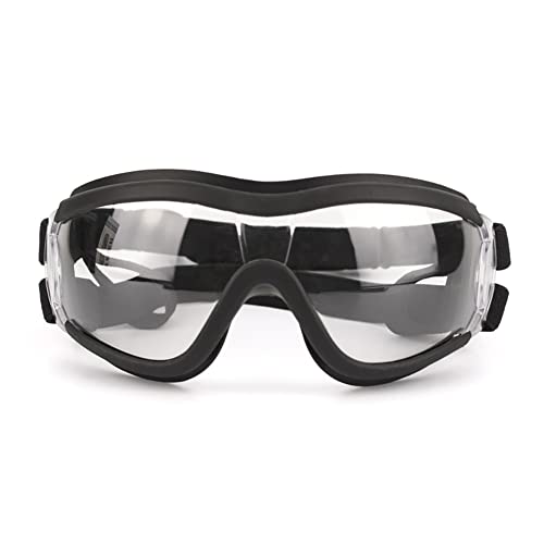 CUTIECLUB Hunde Sonnenbrille Haustier Brille Anti UV Winddicht Augenschutz Wasserdicht mit Gummiband Klar von CUTIECLUB