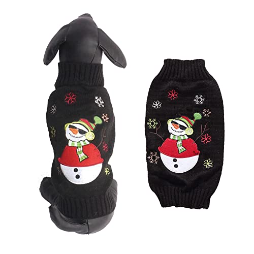 CUTIECLUB Hundepullover für Weihnachten, gestrickte Weihnachten Rentier Haustier Katze Pullover Winterkleidung für kleine bis mittelgroße Hunde Katzen M von CUTIECLUB