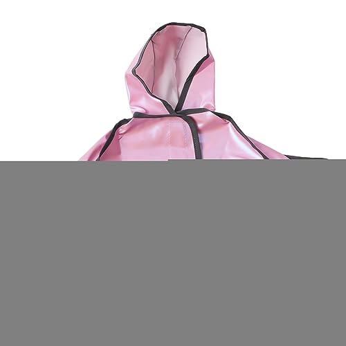 CUTULAMO Hunde-Regenmantel, Reflektierend, Verstellbare Brust, Modische Kapuzen-Regenjacke für Haustiere, Bequem und Einfach zu Tragen für Camping, Reisen, Wandern (5XL, Rosa/Pilz) (Rosa) von CUTULAMO