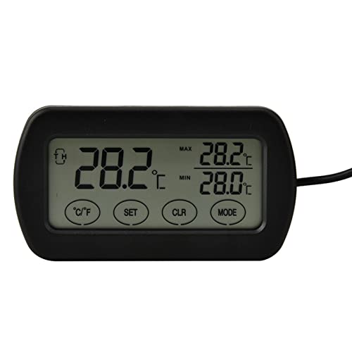 CUTULAMO Mini-Hygrometer-Thermometer-Messgerät,Digitales LCD-Display-Thermometer und Hygrometer mit Sonde LCD-Display, Temperatur- und Luftfeuchtigkeitsmessgerät für Eierinkubator-Reptilien von CUTULAMO