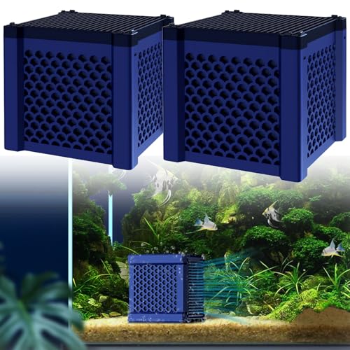 CUVZORA 2 Stück Aktivkohle Würfel Clever Cube, Wasserfilterwürfel und Wassertrog Reinigungswürfel, Aktivkohlefilter, Wasserreinigungswürfel für Aquarium, Teich und Pferde von CUVZORA