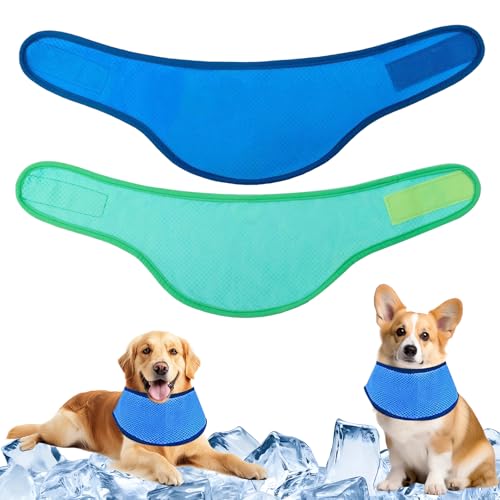 CUVZORA 2 Stück Kühlhalsband für Hunde und Katzen, Verstellbar & Atmungsaktive Halsbänder mit Längerer Kühlwirkung, Ideal für Sommer, Outdoor und Reisen, Überhitzungsschutz CUVZORA 2 Stück Kühlhalsband für Hunde und Katzen, Verstellbar & Atmungsaktive Halsbänder mit Längerer Kühlwirkung, Ideal für Sommer, Outdoor und Reisen, Überhitzungsschutz von CUVZORA