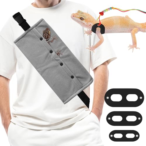 CUXFLS Bearded Dragon Tragetasche und Lederleine, verstellbares Geschirr und Reptilien-Rucksack für kleine Haustiere, Korallen-Fleece-Rucksack für Outdoor-Reisen, Spazierengehen, Ruhe, Schwarz CUXFLS Bearded Dragon Tragetasche und Lederleine, verstellbares Geschirr und Reptilien-Rucksack für kleine Haustiere, Korallen-Fleece-Rucksack für Outdoor-Reisen, Spazierengehen, Ruhe, Schwarz von CUXFLS