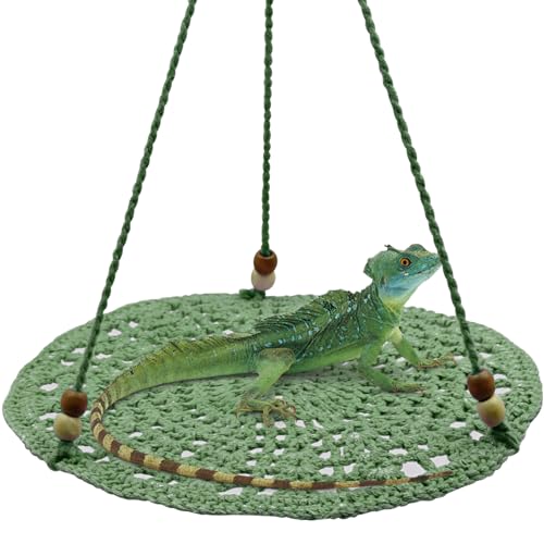CUXFLS Reptilien-Hängematte, Schaukel, Sommerbett für kleine Haustiere, geeignet für Geckos, Eidechsen, Chamäleons, Eichhörnchen, eine Vielzahl von Farben (GN) von CUXFLS