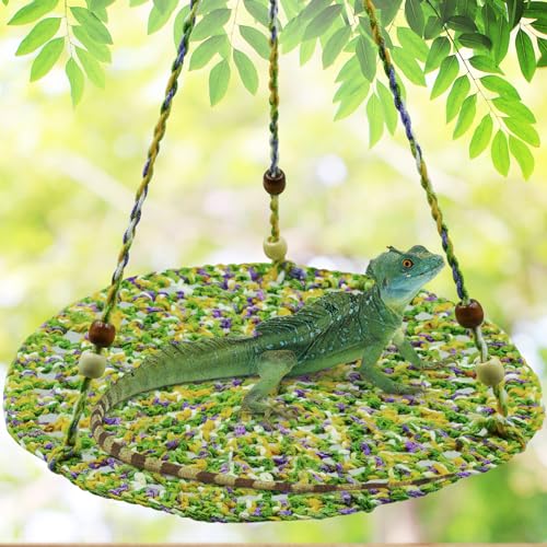 CUXFLS Reptilien-Hängematte, Schaukel, Sommerbett für kleine Haustiere, geeignet für Geckos, Eidechsen, Chamäleons, Eichhörnchen, eine Vielzahl von Farben (GN2) von CUXFLS
