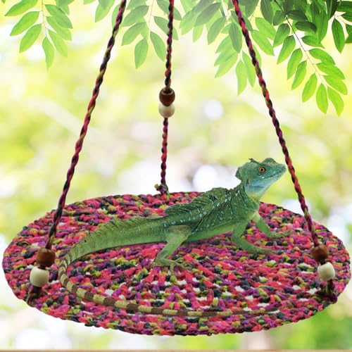 CUXFLS Reptilien-Hängematte, Schaukel, Sommerbett für kleine Haustiere, geeignet für Geckos, Eidechsen, Chamäleons, Eichhörnchen, eine Vielzahl von Farben (PK2) von CUXFLS