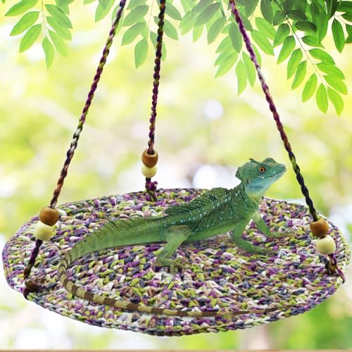 CUXFLS Reptilien-Hängematte, Schaukel, Sommerbett für kleine Haustiere, geeignet für Geckos, Eidechsen, Chamäleons, Eichhörnchen, eine Vielzahl von Farben (PL2) von CUXFLS