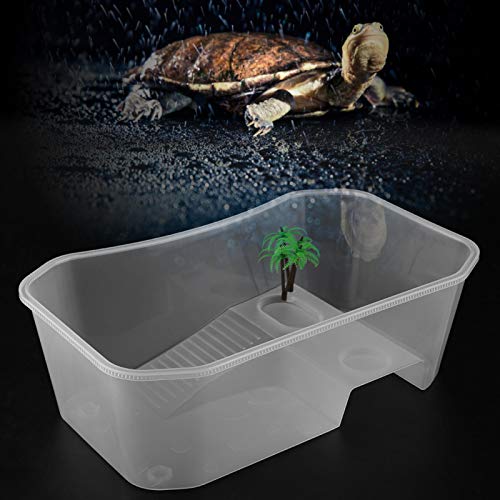 CUYT Aquarium, Reptilien-Aquarium Turtle Habitat Turtle Basking Platform Turtle Tank, für Büro zu Hause(White) von CUYT