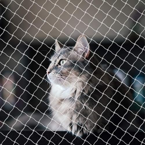 CVASNF Katzennetz für Balkon, 3x10m Vogelschutznetz Ohne Bohren Transparent Taubennetz Balkon Katzenschutznetz Balkonnetz für Katzen zur Sicherung von Terrassen Fenstern Zäunen und Türen von CVASNF