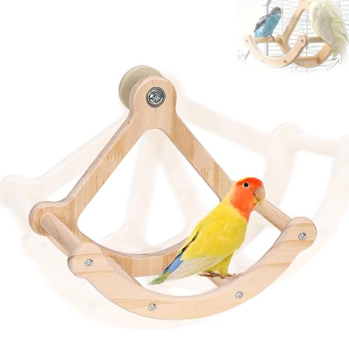 Holz Vogelspielzeug Rotierende Schaukel, Langeweile lindern Vogel Spielzeug Interaktives Sitzbrett für Wellensittiche Nymphensittiche & kleine Papageien Holz Vogelspielzeug Rotierende Schaukel, Langeweile lindern Vogel Spielzeug Interaktives Sitzbrett für Wellensittiche Nymphensittiche & kleine Papageien von CVASNF