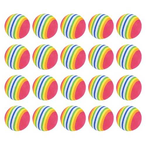 CVFRTT 20 Stück Bunte Spielzeugbälle, Hüpfballspielzeug, Katzenspielzeugbälle, Interaktives Haustierspielzeug, Haustierbedarf CVFRTT 20 Stück Bunte Spielzeugbälle, Hüpfballspielzeug, Katzenspielzeugbälle, Interaktives Haustierspielzeug, Haustierbedarf von CVFRTT