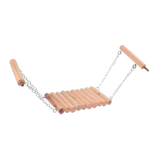 CVUTOVO 1 Stück Hängendes Vogelspielzeug aus Naturholz für Sittiche und Papageien Interaktives Kletterspielzeug Koordination und Balance Geeignet für Vogelkäfige und Garten von CVUTOVO
