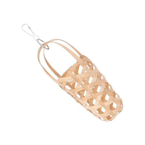 CVUTOVO 1stück Parrot Foraging Basket Für Vögel Holz-futterkorb Mit Haken Für Papageien Und Kleine Vögel Fördert Kauen Und Spiel Vogelspielzeug Für Haustiere von CVUTOVO