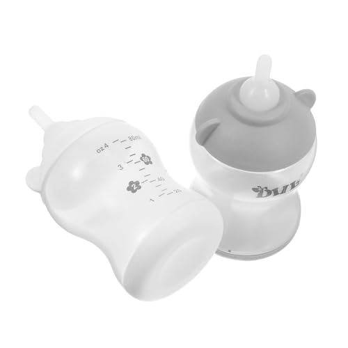 CVUTOVO 2 STÜCK Fütterungsflasche für Welpen und Kätzchen Ergonomische Hitzebeständige Milchflasche für Neugeborene und Weiß Füttern Verschütten von CVUTOVO