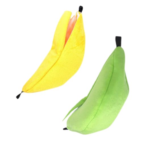CVUTOVO 2 Stück Haustiernest Baumwollnest drinnen Banane Gewebte waschbar Hängematte Haustierkäfig-Chinchilla-Bett Hamster hängendes Nest Hamsternest Hamster Baumwollnest Baumwolle von CVUTOVO